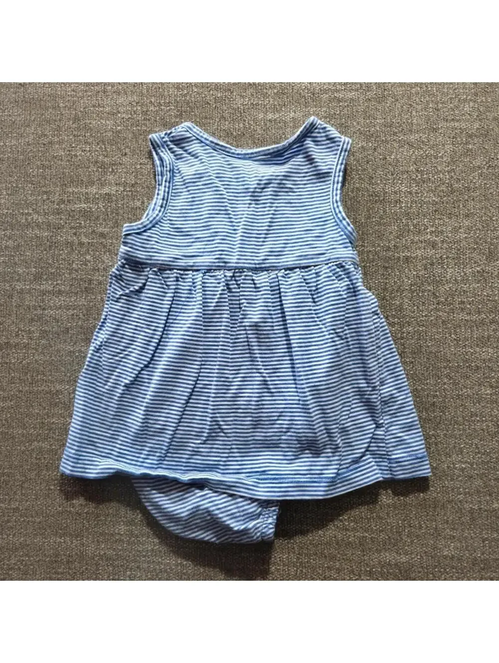 Carter's Blue White Striped Dress & Bloomers 18M Girls #1080